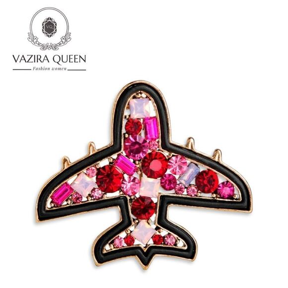 VQ Airplane Brooch - Picture 1 of 6